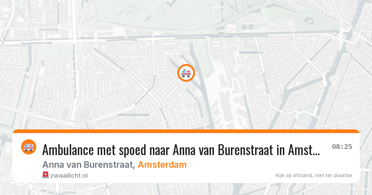 Ambulance met spoed naar Anna van Burenstraat in Amsterdam — 21 apr 2026