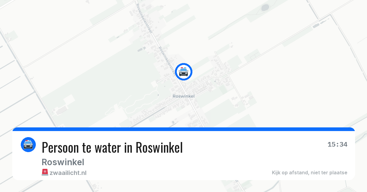 Persoon te water in Roswinkel — 16 jun 2026