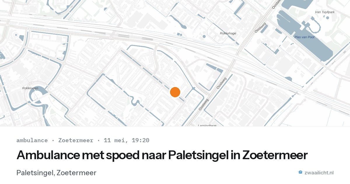 Ambulance met spoed naar Paletsingel in Zoetermeer — 11 mei 2026