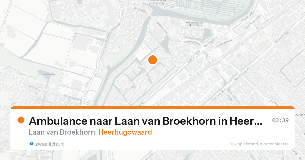 Ambulance naar Laan van Broekhorn in Heerhugowaard — 21 aug 2026
