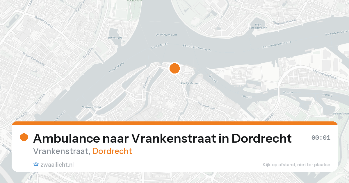 Ambulance naar Vrankenstraat in Dordrecht — 24 aug 2026