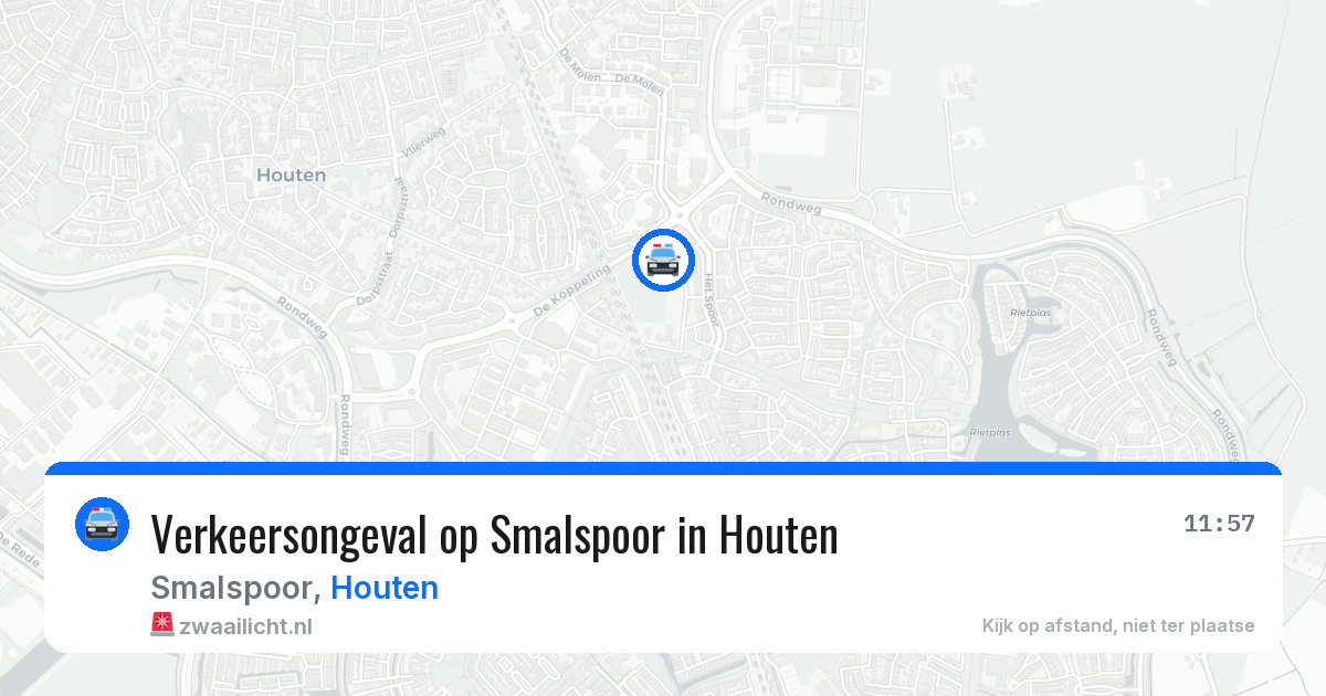 Verkeersongeval op Smalspoor in Houten — 19 jun 2026