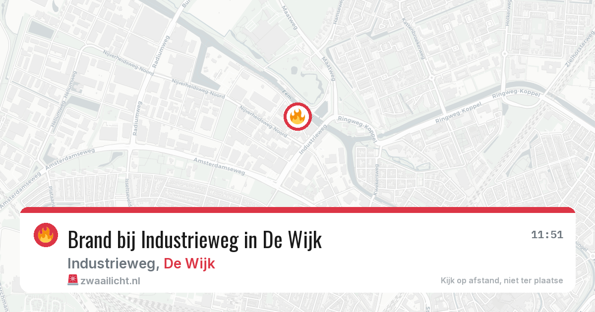 Brand bij Industrieweg in De Wijk — 1 aug 2026