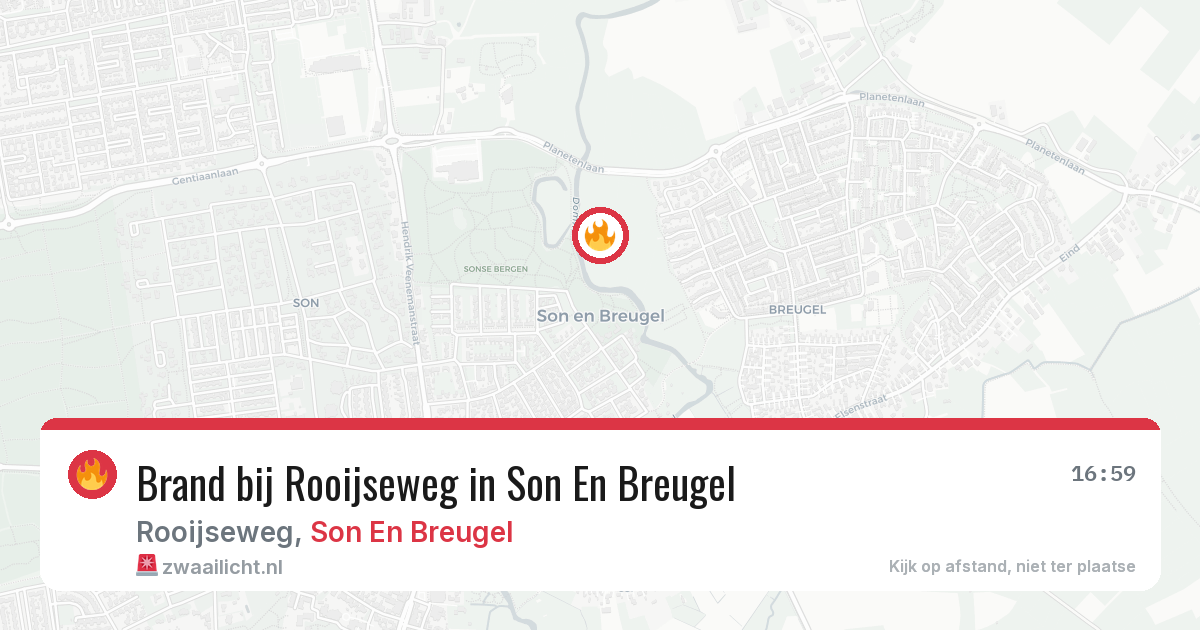 Brand bij Rooijseweg in Son En Breugel — 26 jan 2026
