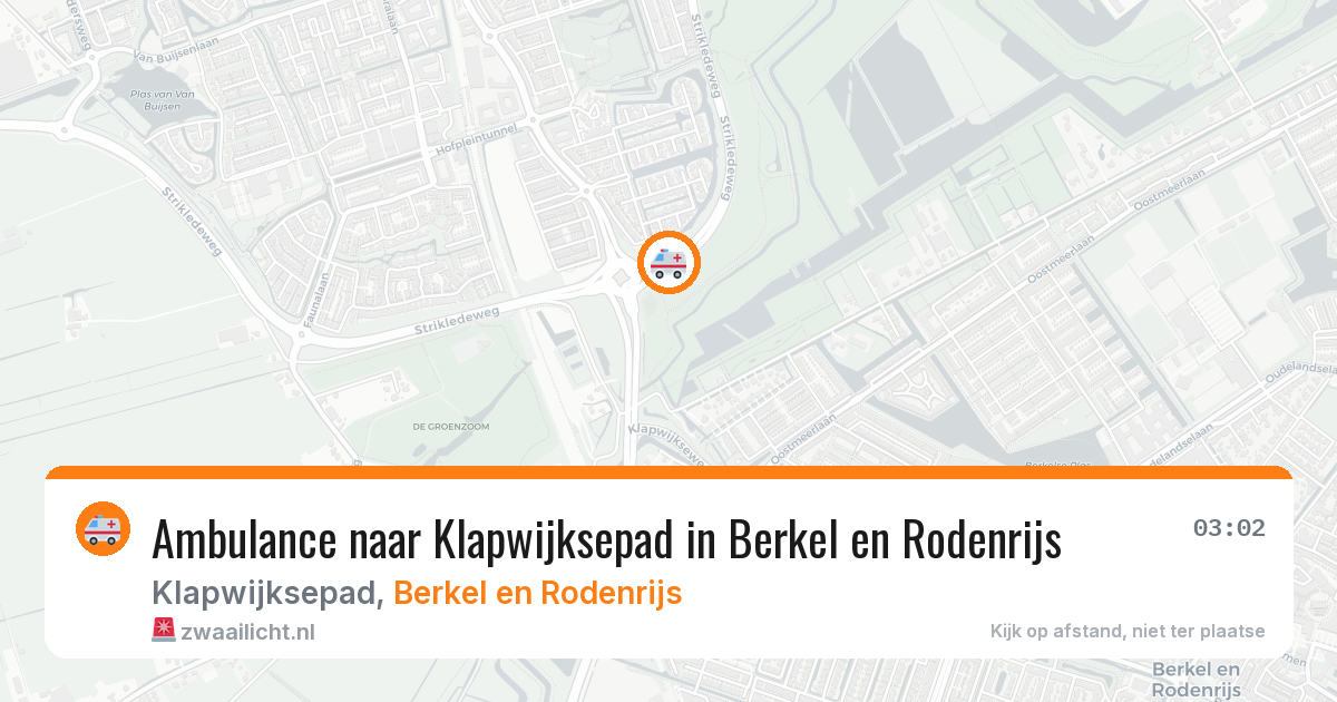 Ambulance naar Klapwijksepad in Berkel en Rodenrijs — 17 jun 2026