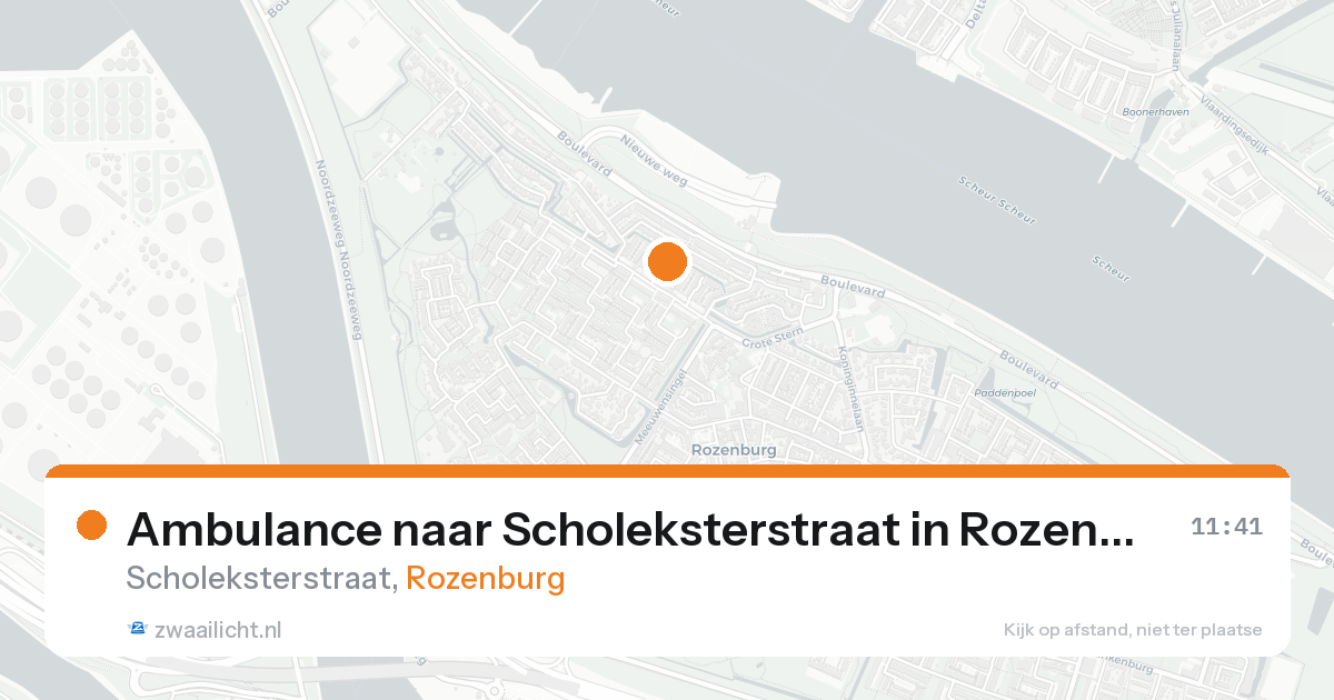 Ambulance naar Scholeksterstraat in Rozenburg — 23 aug 2026