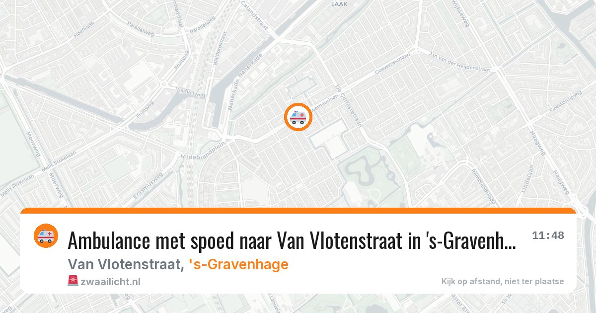 Ambulance met spoed naar Van Vlotenstraat in 's-Gravenhage — 29 mei 2026