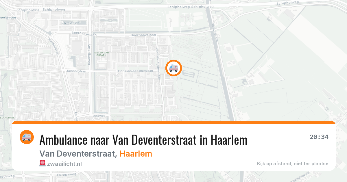 Ambulance naar Van Deventerstraat in Haarlem — 31 mrt 2026