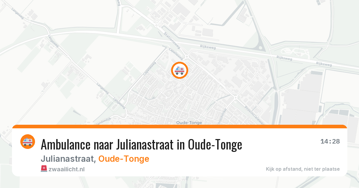 Ambulance naar Julianastraat in Oude-Tonge — 8 jun 2026