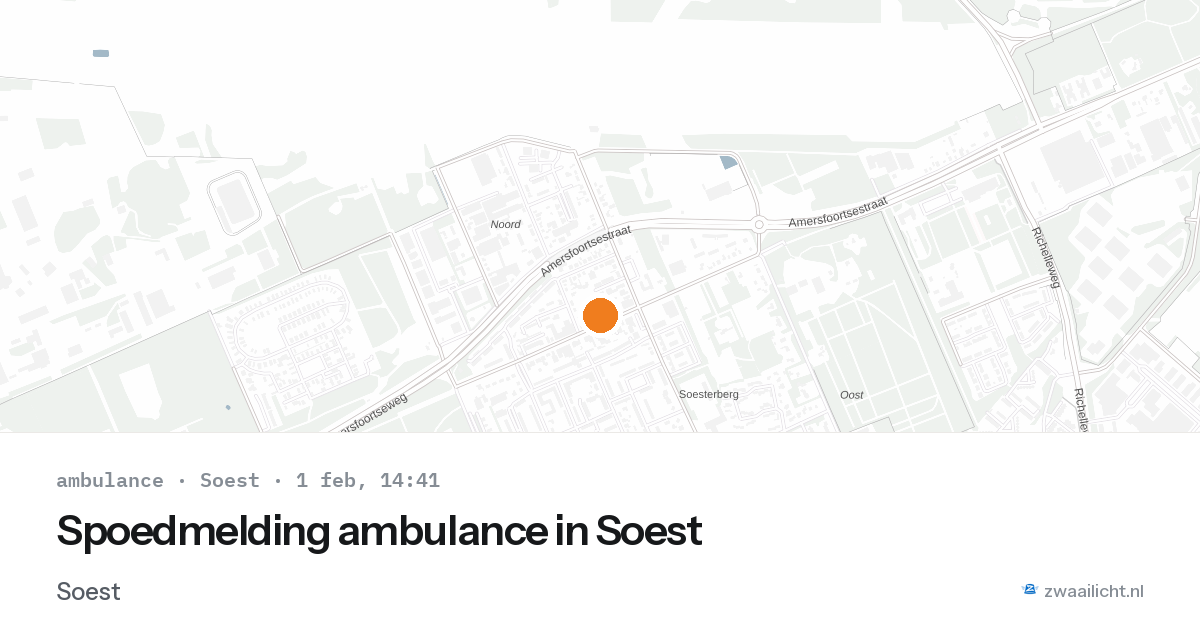 Spoedmelding ambulance in Soest — 1 feb 2026
