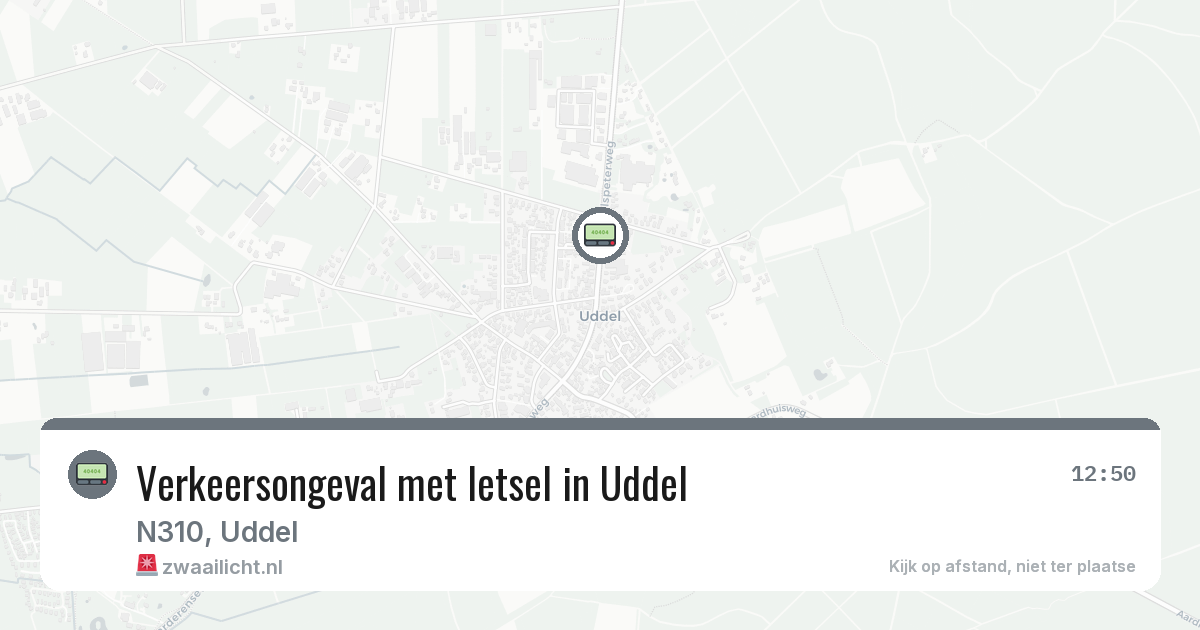 Verkeersongeval met letsel in Uddel — 1 jun 2026