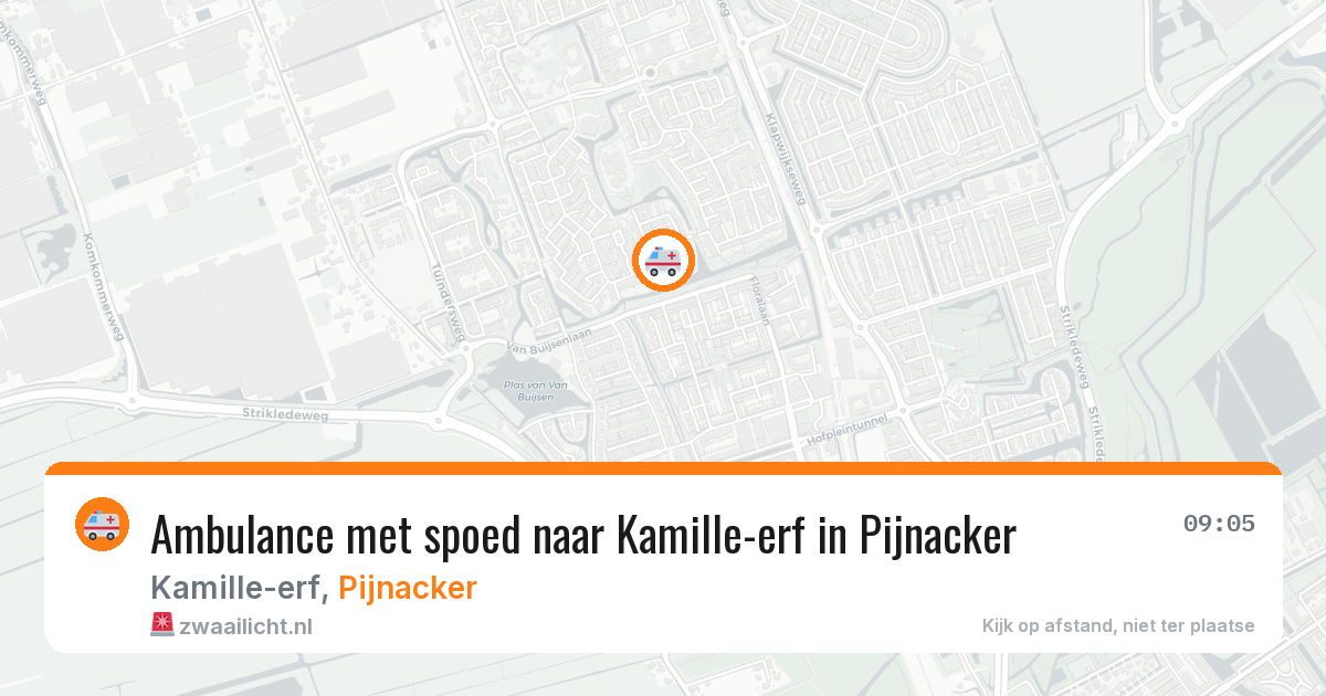 Ambulance met spoed naar Kamille-erf in Pijnacker — 14 mei 2026
