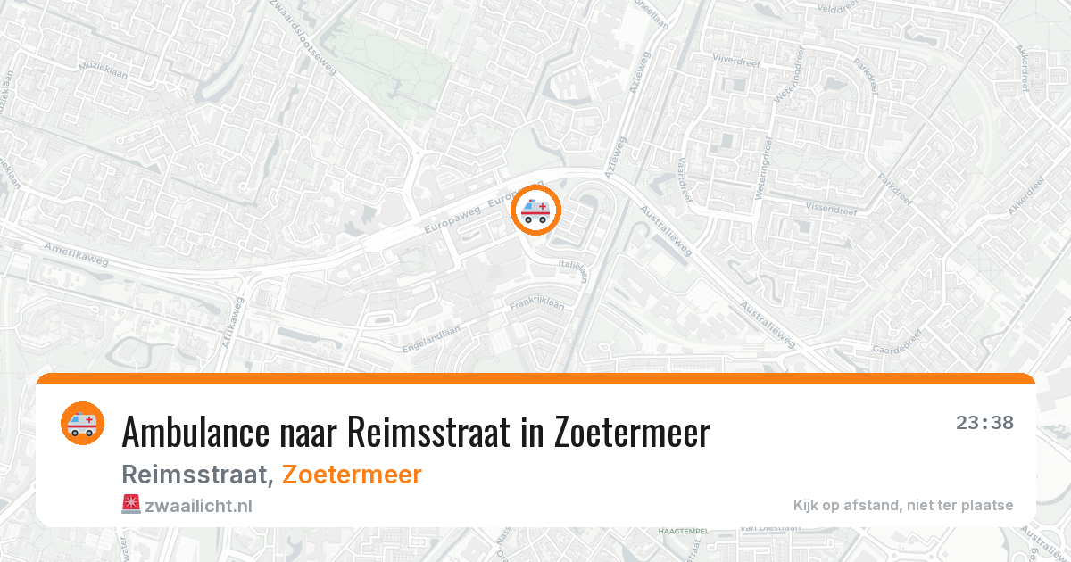 Ambulance naar Reimsstraat in Zoetermeer — 25 feb 2026