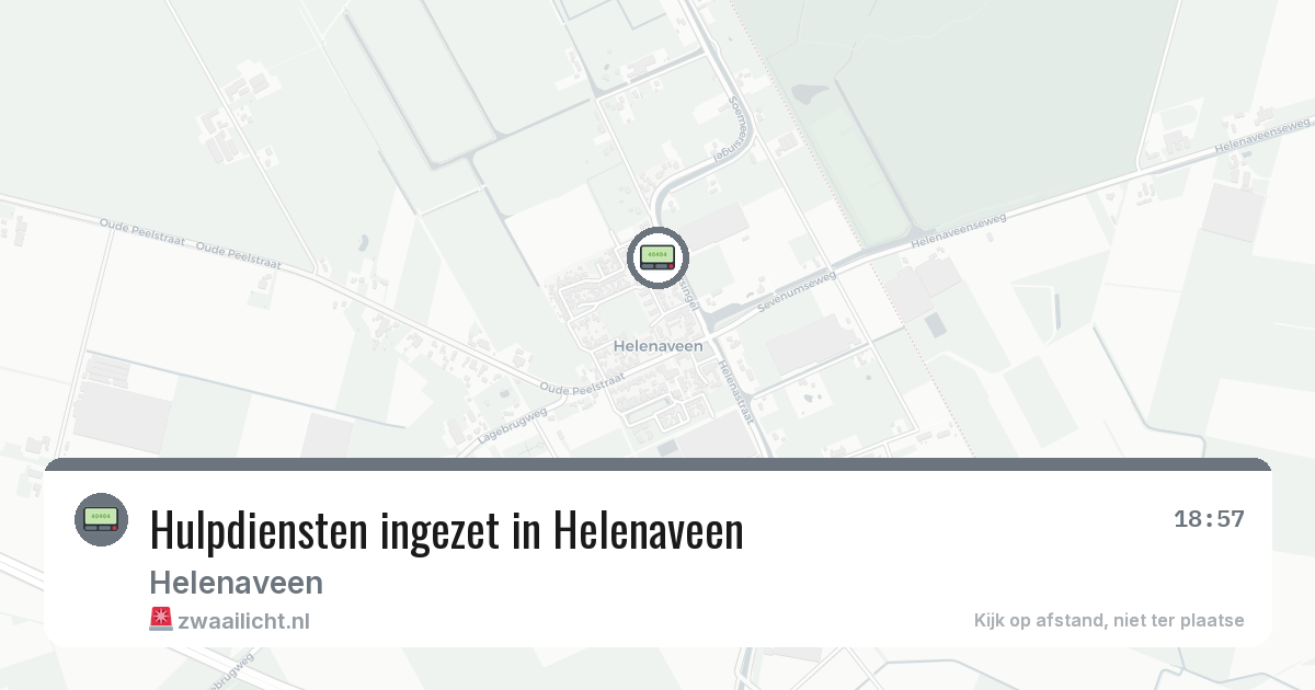 Hulpdiensten ingezet in Helenaveen — 6 feb 2026 | 🚨 Zwaailicht.nl