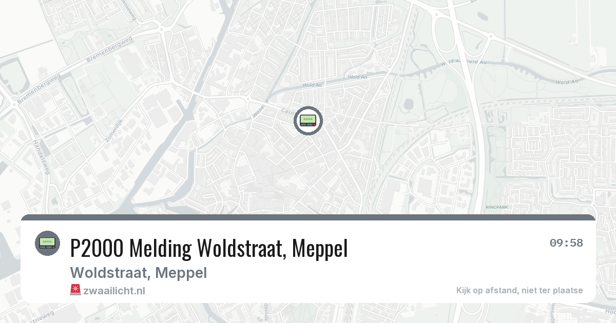 P2000 Melding Woldstraat, Meppel — 13 jul 2026
