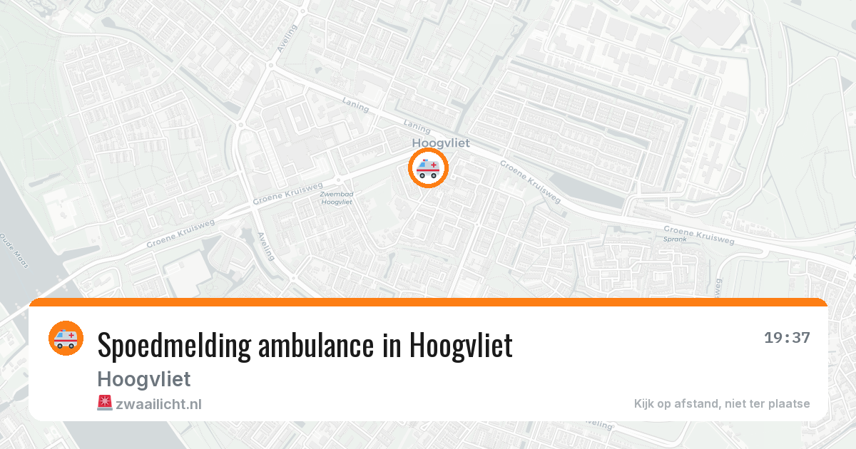 Spoedmelding ambulance in Hoogvliet — 14 aug 2026