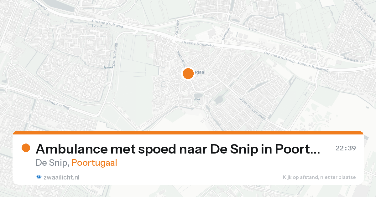 Ambulance met spoed naar De Snip in Poortugaal — 19 aug 2026