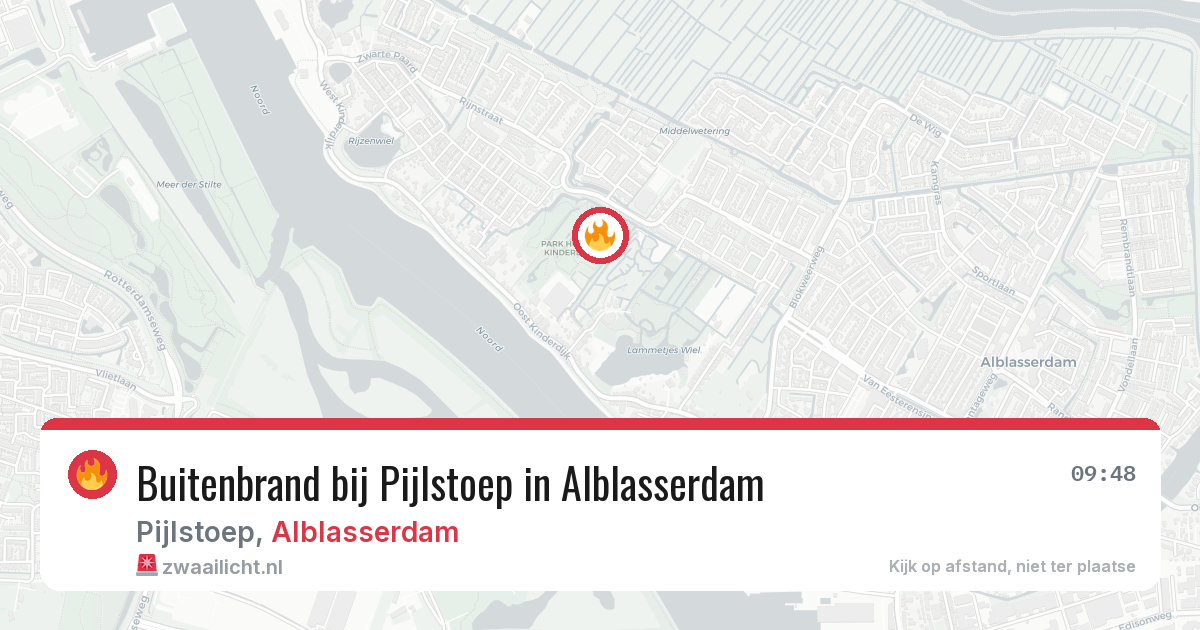 Buitenbrand bij Pijlstoep in Alblasserdam — 29 mei 2026