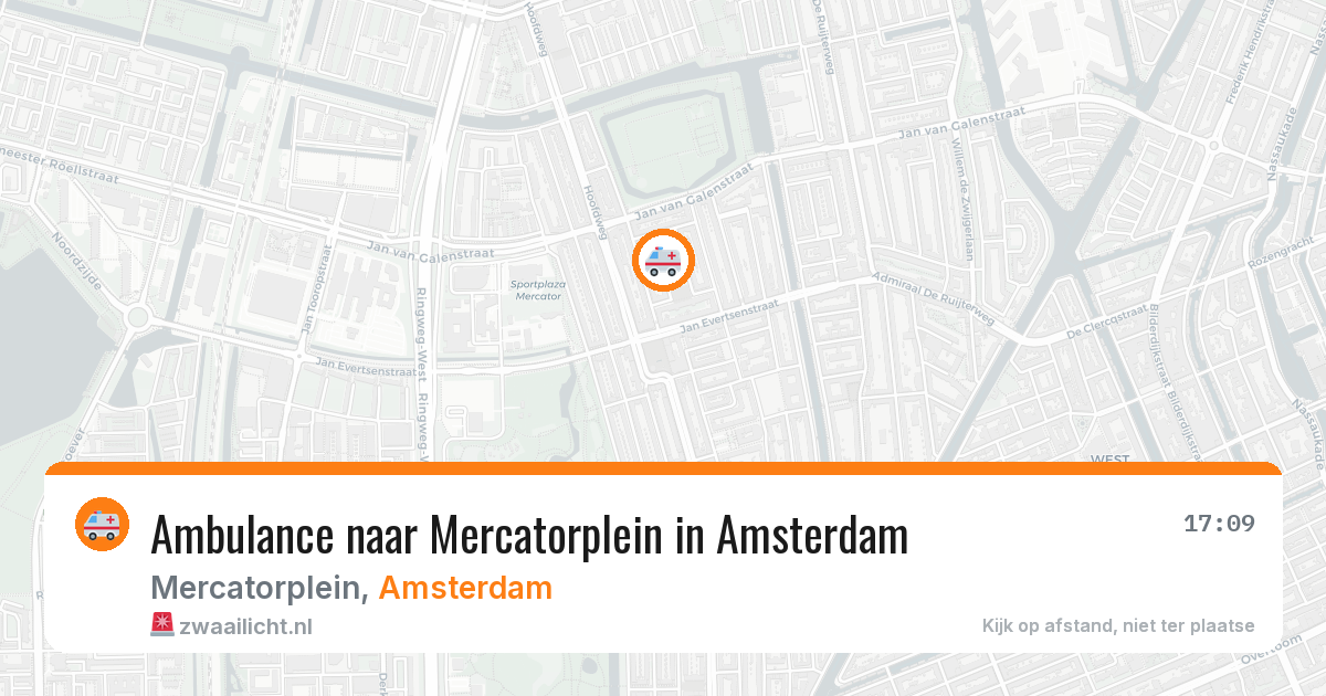 Ambulance naar Mercatorplein in Amsterdam — 14 aug 2026