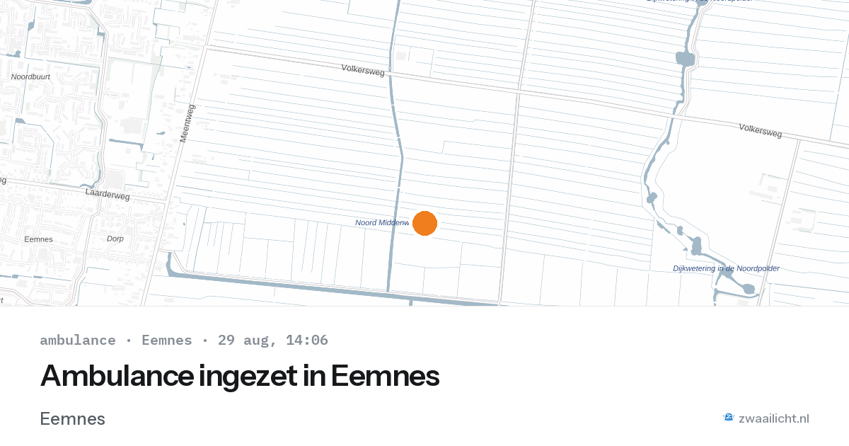Ambulance ingezet in Eemnes — 29 aug 2026