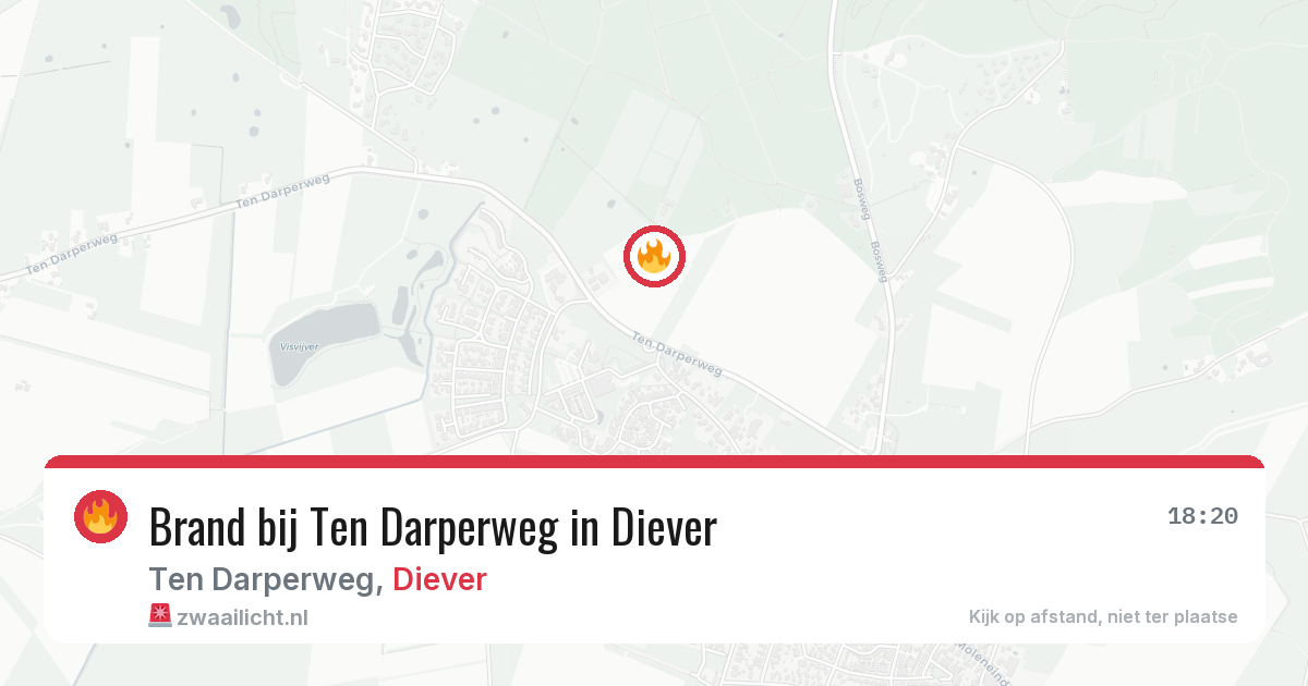 Brand bij Ten Darperweg in Diever — 12 feb 2026