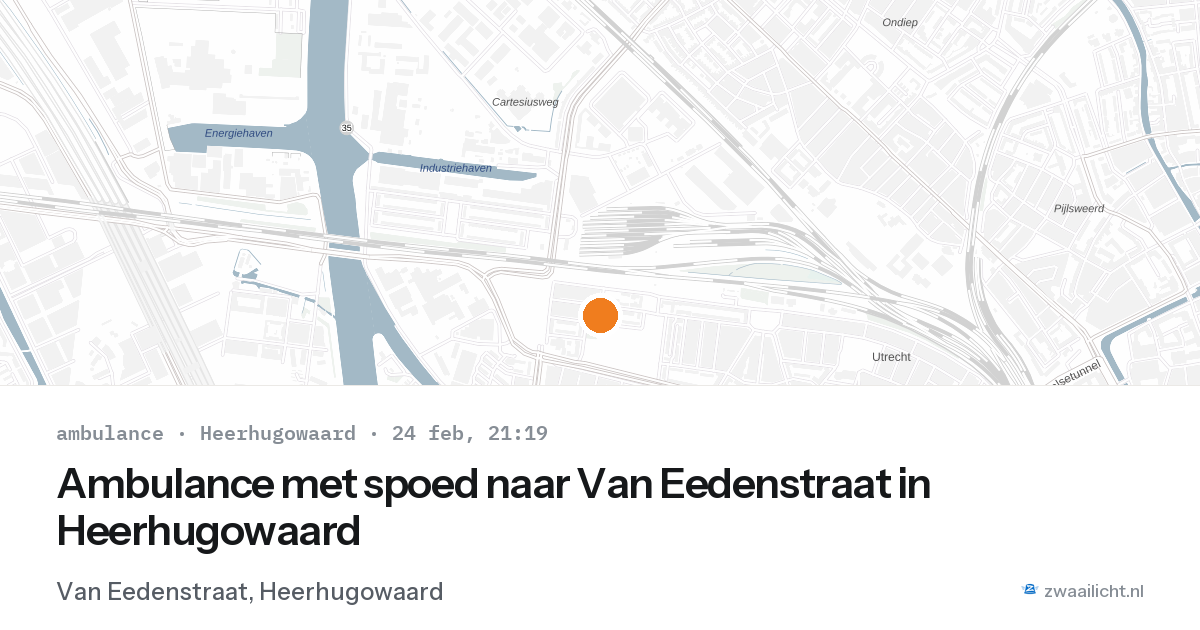 Ambulance met spoed naar Van Eedenstraat in Heerhugowaard — 24 feb 2026
