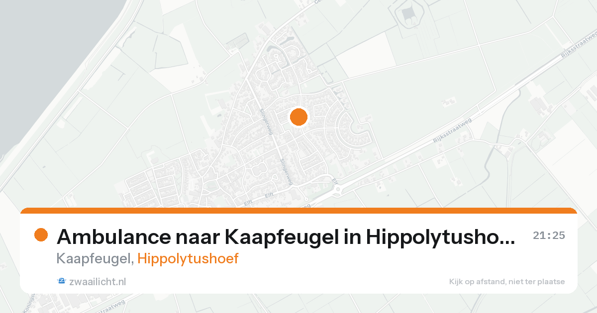 Ambulance naar Kaapfeugel in Hippolytushoef — 31 mei 2026