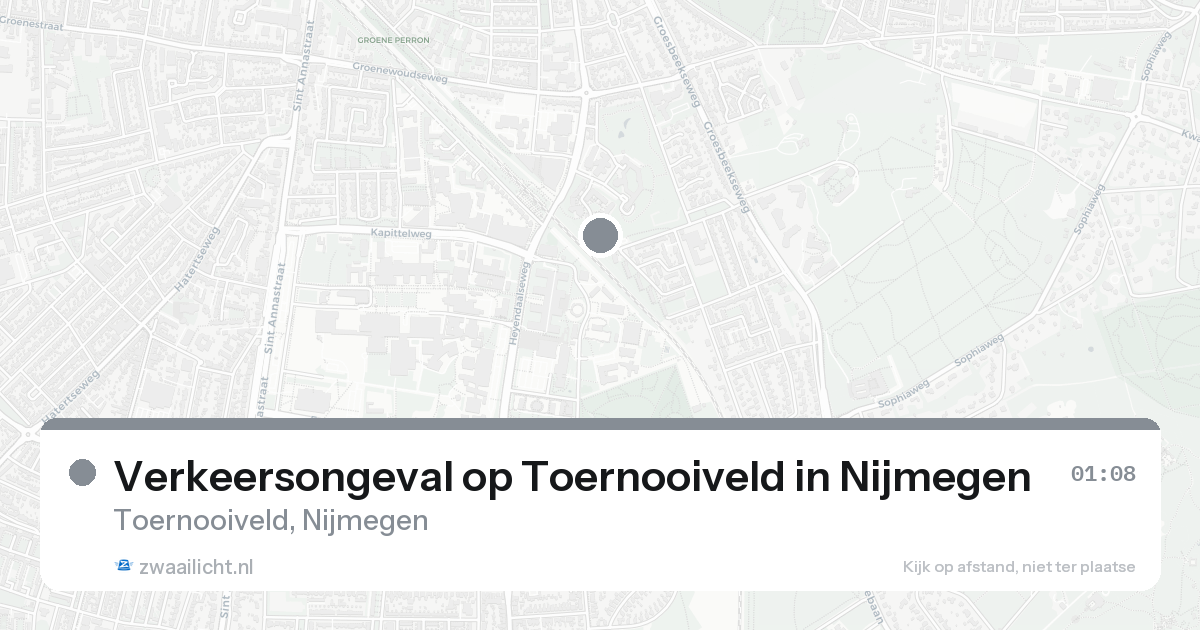 Verkeersongeval op Toernooiveld in Nijmegen — 22 aug 2026