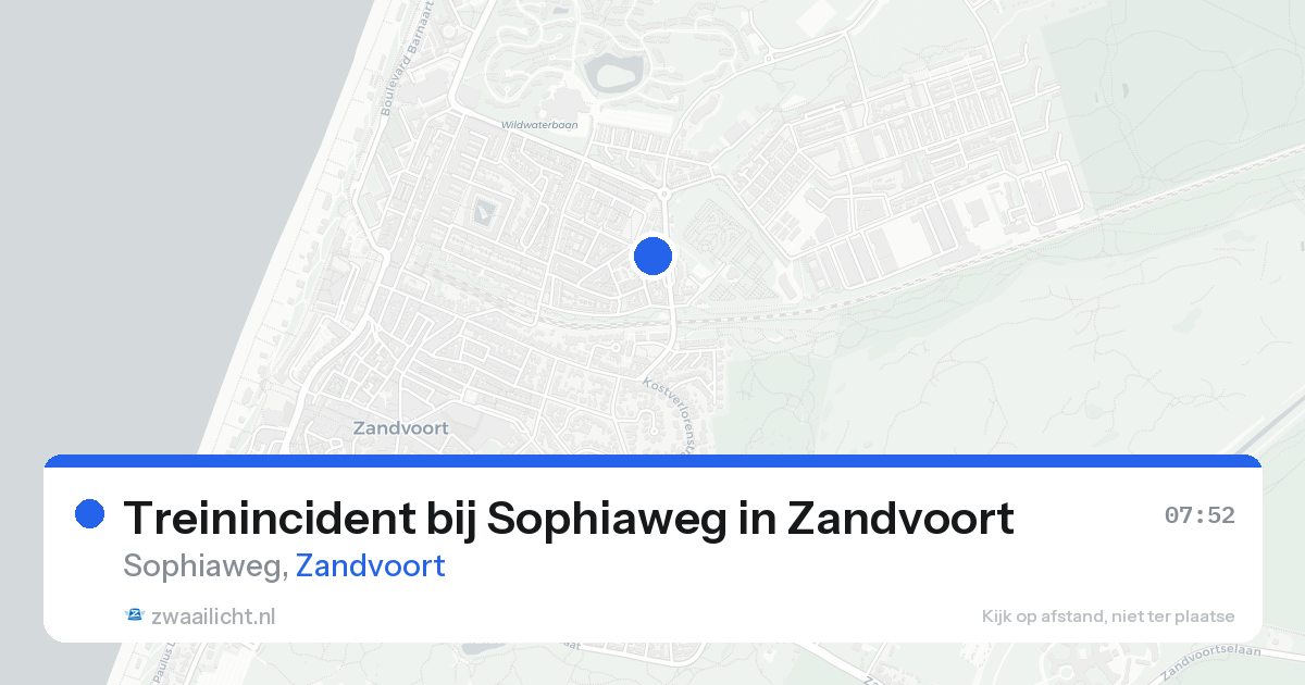 Treinincident bij Sophiaweg in Zandvoort — 24 aug 2026