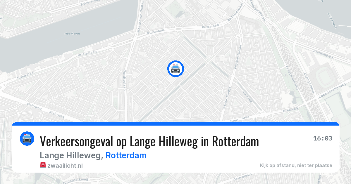 Verkeersongeval op Lange Hilleweg in Rotterdam — 2 aug 2026