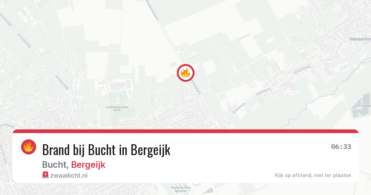 Brand bij Bucht in Bergeijk — 28 jun 2026