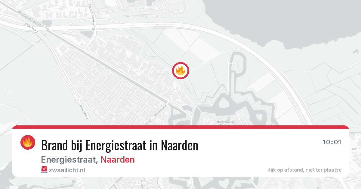 Brand bij Energiestraat in Naarden — 20 jun 2026