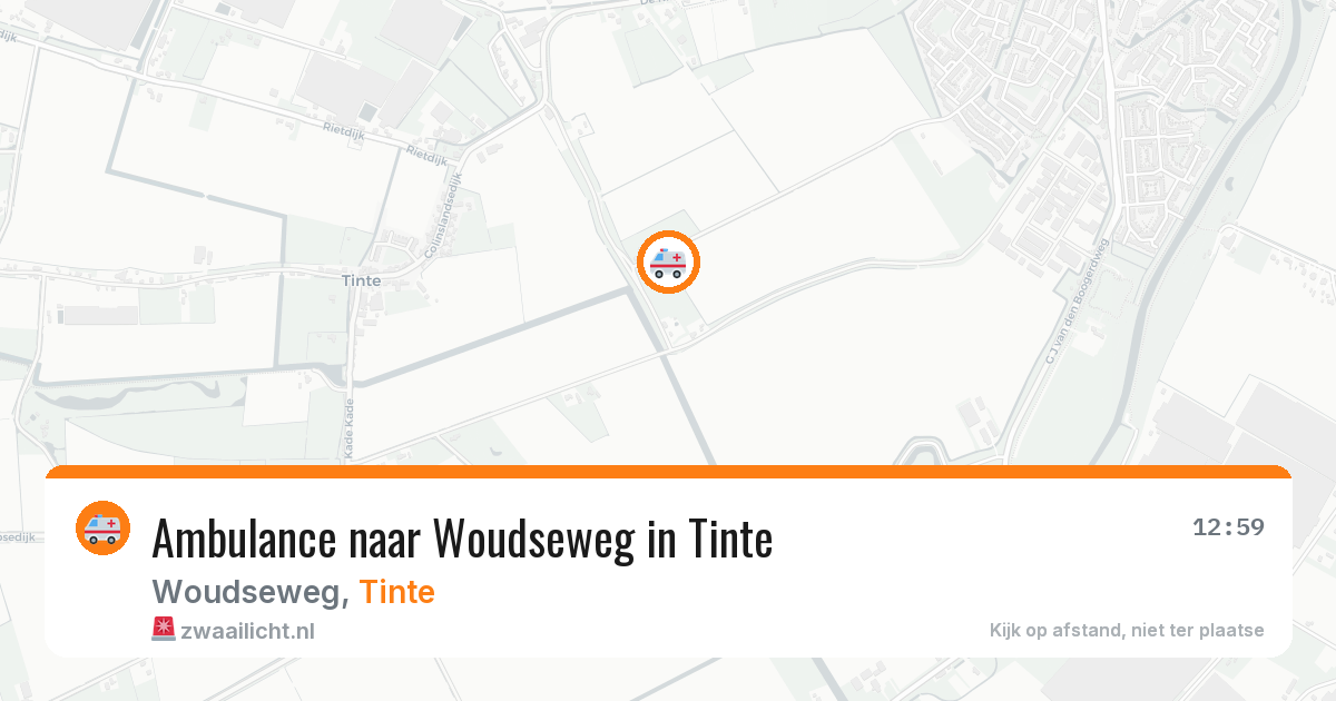 Ambulance naar Woudseweg in Tinte — 13 jul 2026