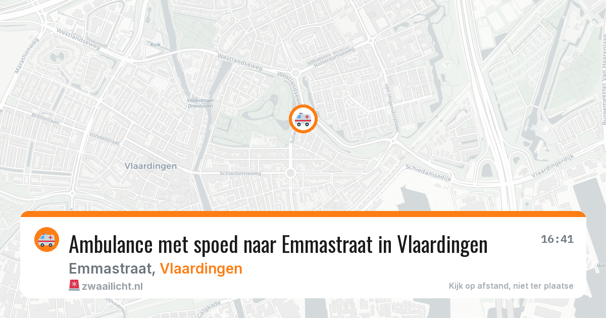 Ambulance met spoed naar Emmastraat in Vlaardingen — 29 jun 2026