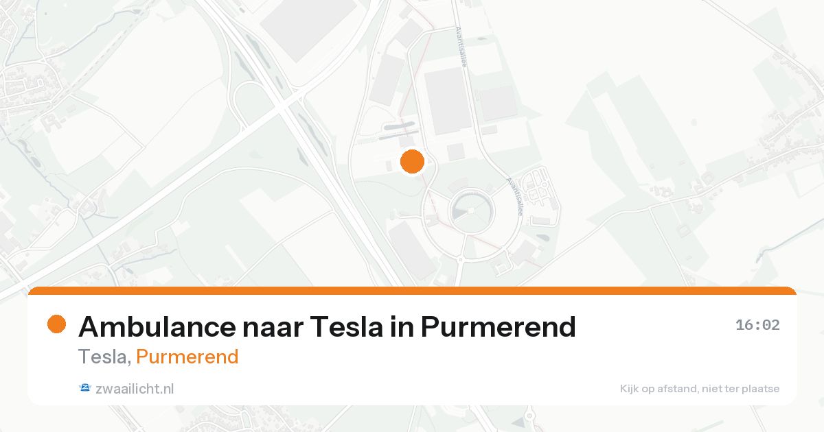 Ambulance naar Tesla in Purmerend — 23 aug 2026