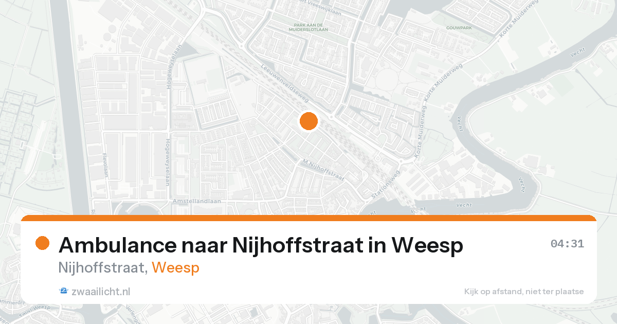 Ambulance naar Nijhoffstraat in Weesp — 9 jun 2026