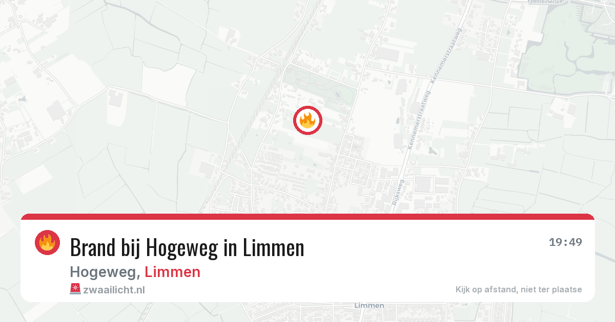 Brand bij Hogeweg in Limmen — 22 mei 2026