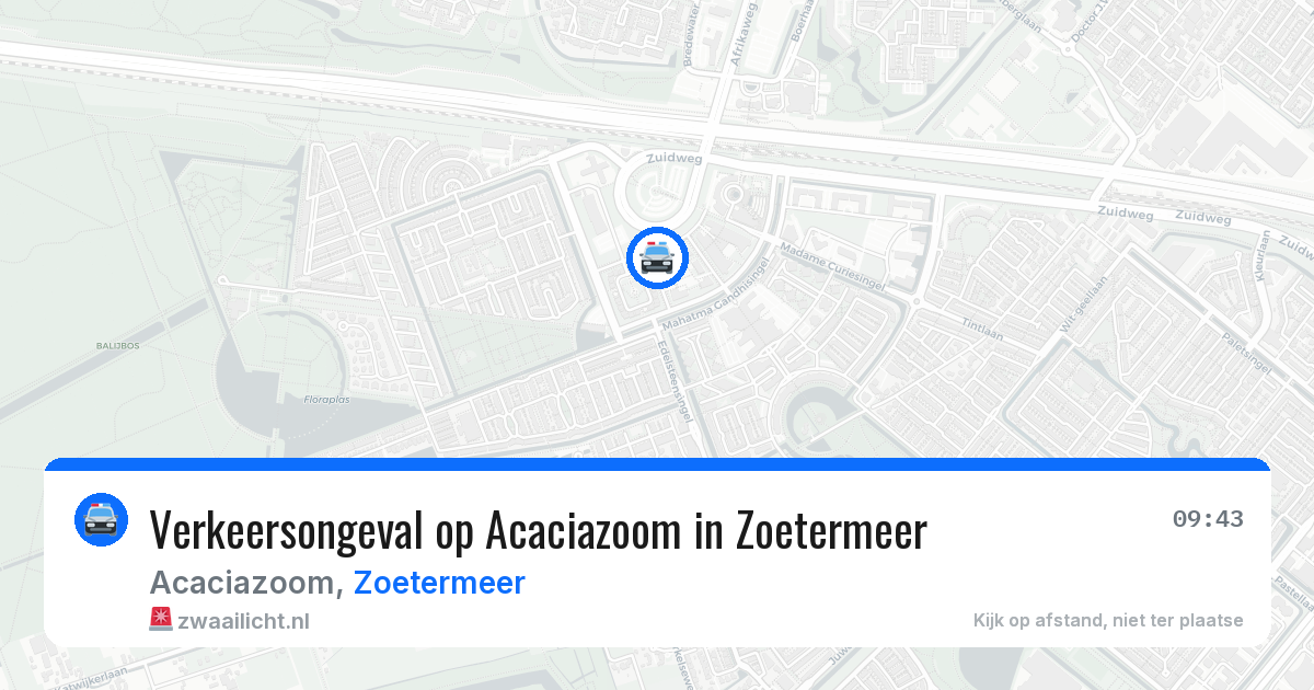Verkeersongeval op Acaciazoom in Zoetermeer — 23 mrt 2026