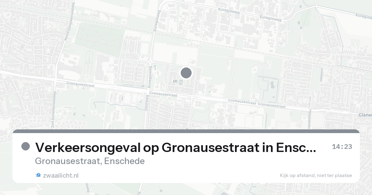 Verkeersongeval op Gronausestraat in Enschede — 20 aug 2026