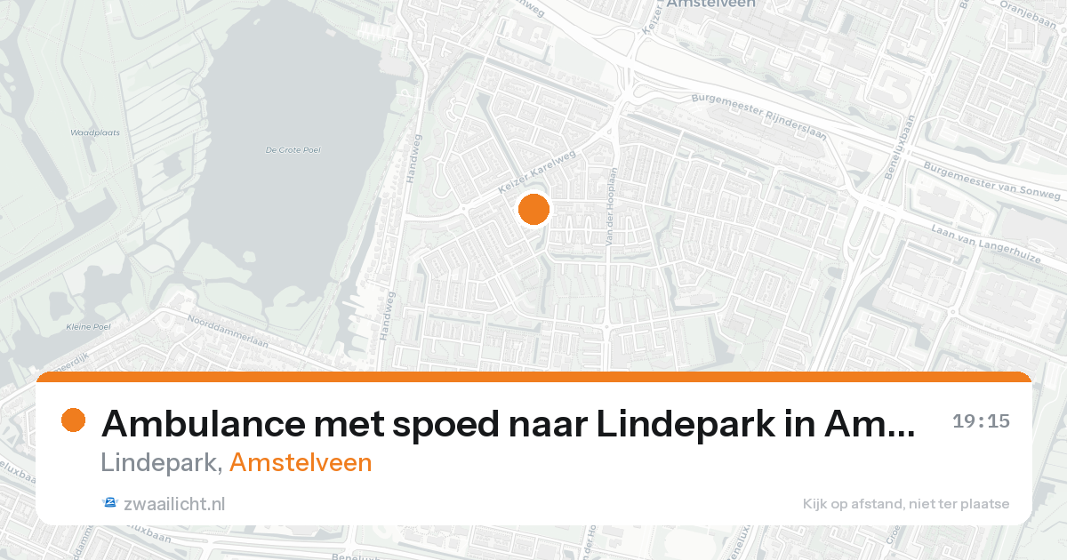 Ambulance met spoed naar Lindepark in Amstelveen — 30 jan 2026