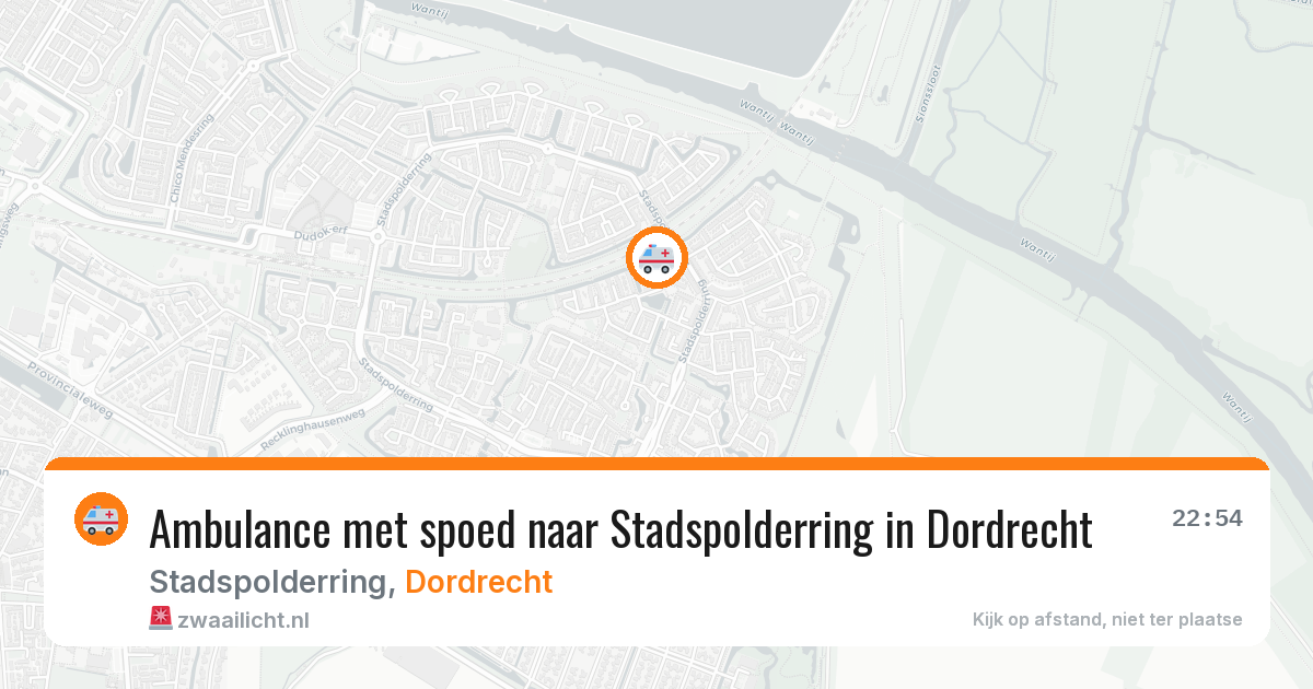 Ambulance met spoed naar Stadspolderring in Dordrecht — 20 jul 2026