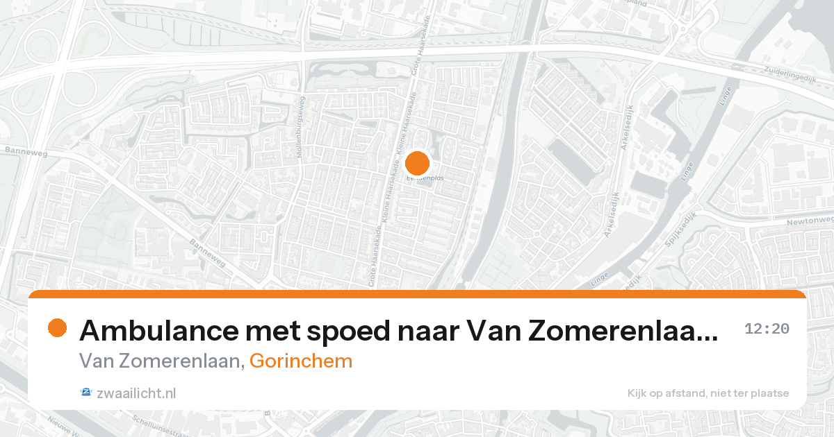 Ambulance met spoed naar Van Zomerenlaan in Gorinchem — 19 aug 2026