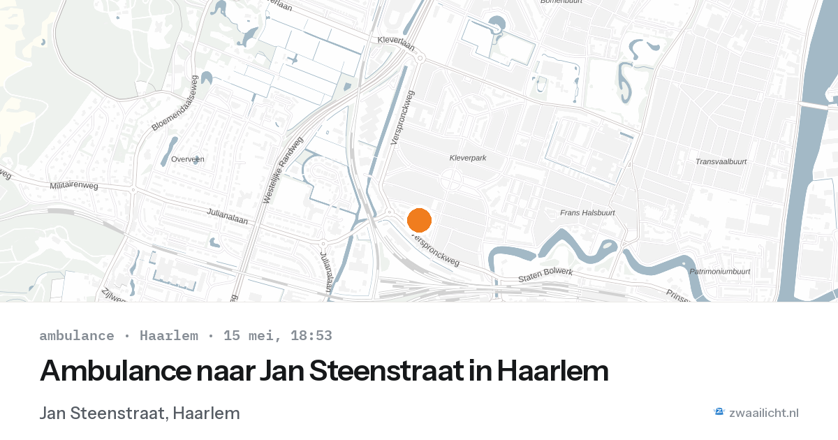 Ambulance naar Jan Steenstraat in Haarlem — 15 mei 2026