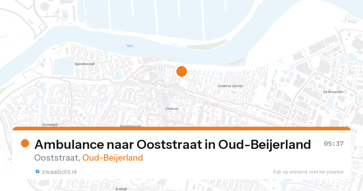 Ambulance naar Ooststraat in Oud-Beijerland — 27 aug 2026