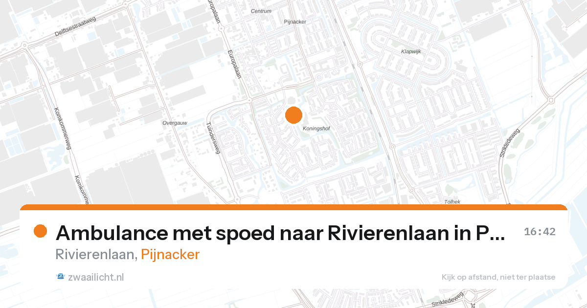 Ambulance met spoed naar Rivierenlaan in Pijnacker — 27 feb 2026