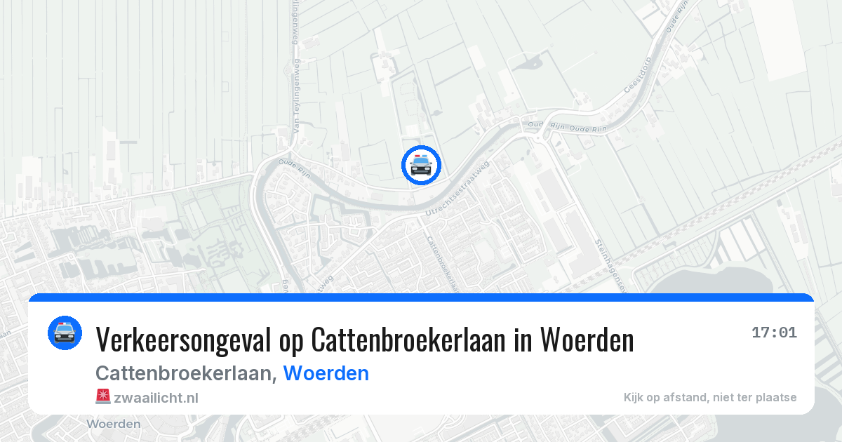 Verkeersongeval op Cattenbroekerlaan in Woerden — 26 mrt 2026