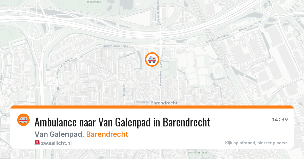 Ambulance naar Van Galenpad in Barendrecht — 14 aug 2026