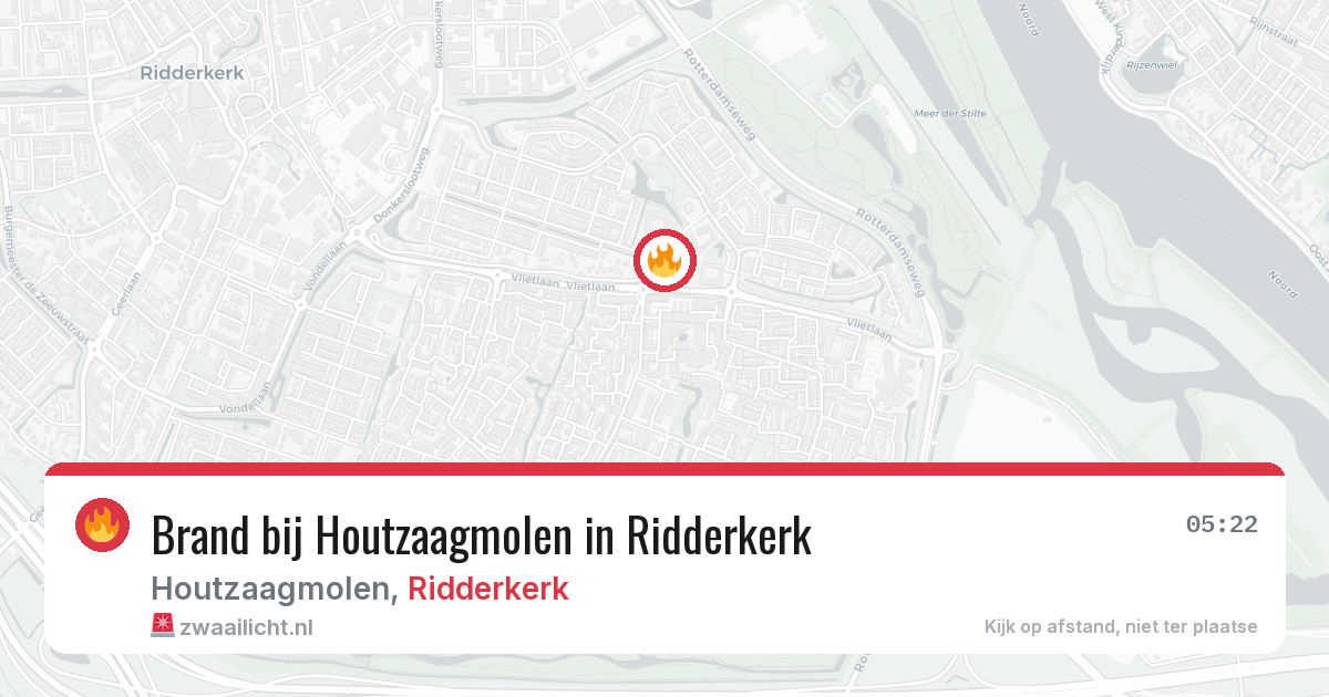 Brand bij Houtzaagmolen in Ridderkerk — 25 mei 2026