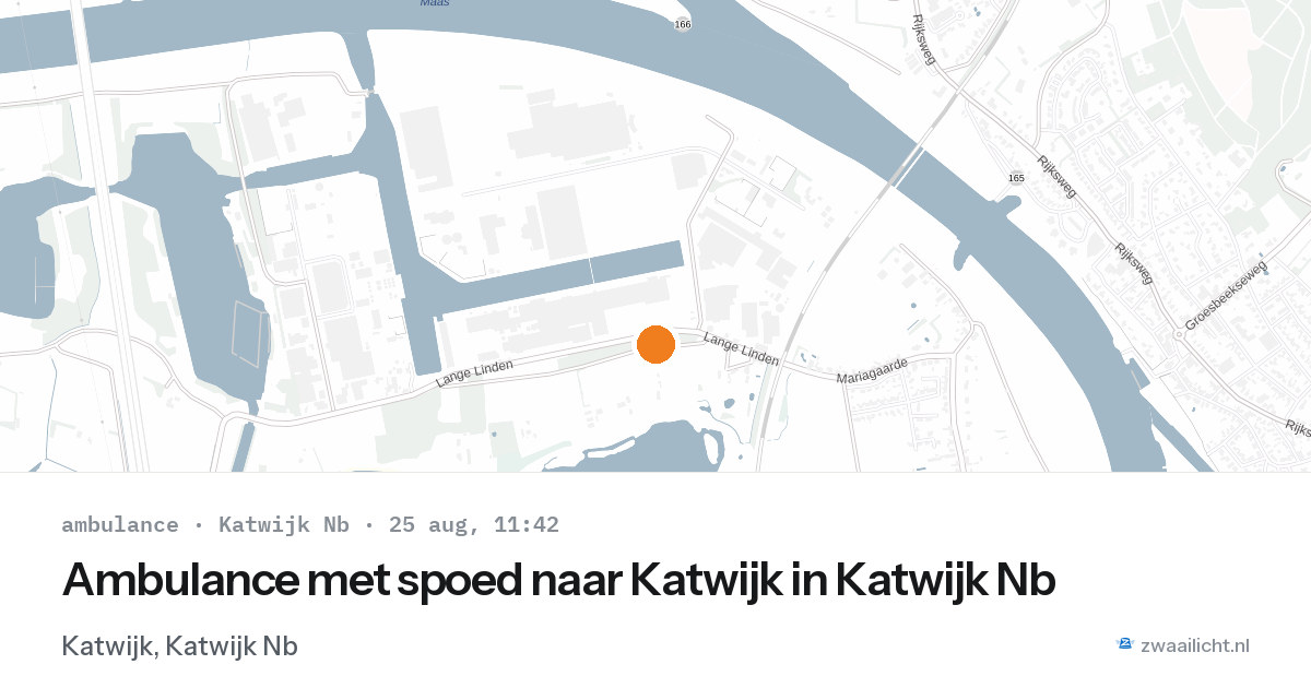 Ambulance met spoed naar Katwijk in Katwijk Nb — 25 aug 2026