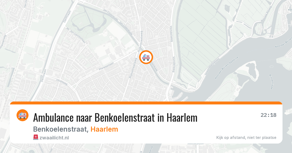 Ambulance naar Benkoelenstraat in Haarlem — 2 jul 2026